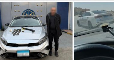 بلطجي يصدم سيارة موظفة وثقت لحظة تعديه على فتاة بخرطوش