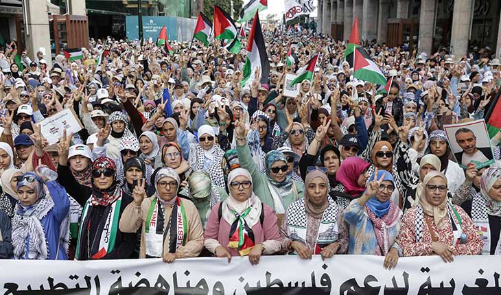 المغرب: «مجموعة العمل من أجل فلسطين» تنظم وقفة أمام البرلمان وهيئة حقوقية تندد بـ«سياسة العقاب الجماعي» في حق أهالي غزة