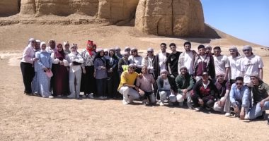 جامعة بنى سويف الأهلية تنظم دراسة ميدانية لطلاب برنامج المساحة لمنخفض الفيوم