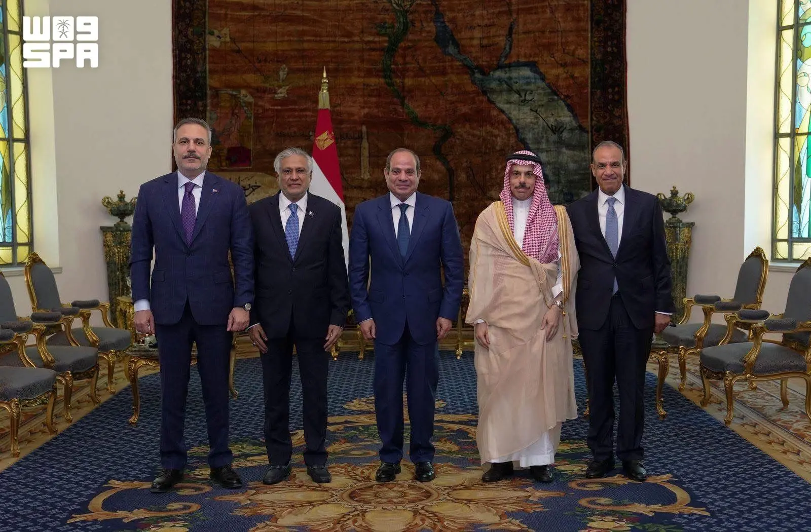 السيسي يستقبل فيصل بن فرحان ووزراء خارجية المجموعة الرباعية