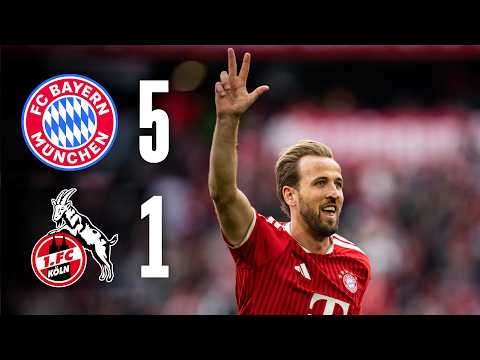 Kane Hat-trick in Title Party | FC Bayern - 1. FC Köln