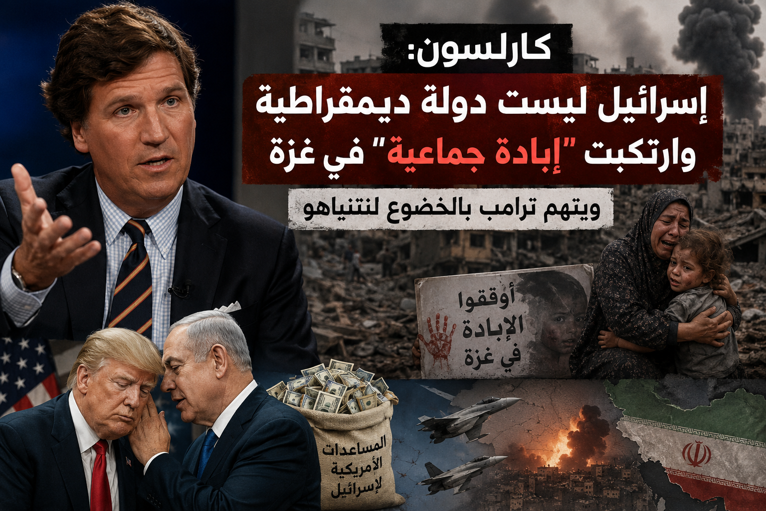 تاكر كارلسون: "إسرائيل" ليست دولة ديمقراطية وترامب خاضع لنتنياهو