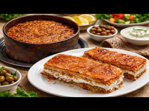طاجن لسان عصفور باللحمة وجلاش ملفيه