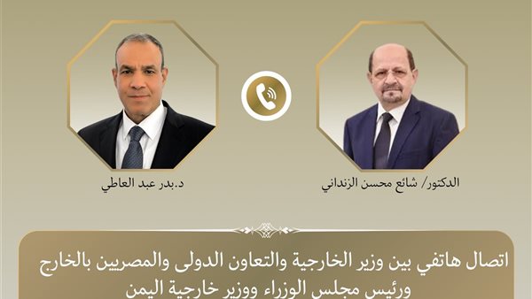 وزير الخارجية يؤكد دعم مصر لوحدة وسيادة وسلامة الأراضي اليمنية