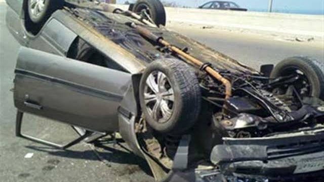 إصابة شخصين في إنقلاب سيارة بالطريق الصحراوي الغربي بأسيوط