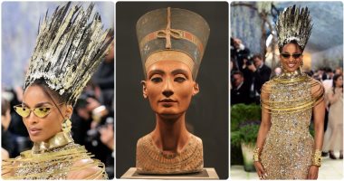 إطلالة ذهبية مستوحاة من نفرتيتى فى حفل Met Gala 2026