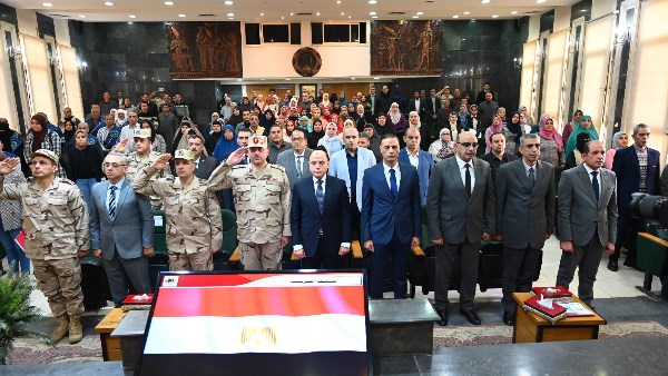 تكريم أسر الشهداء ومصابي العمليات الحربية في الغربية
