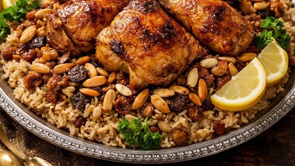 طريقة عمل أوزي الدجاج بالأرز، فطار شهي من مطبخ الشيف إلهام النعماني