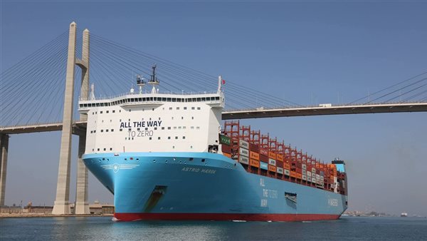 في أولى رحلاتها البحرية عبر القناة.. قناة السويس تشهد عبور سفينة الحاويات ASTRID MAERSK