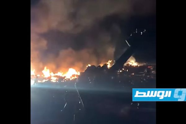 بالأسماء.. خمس وفيات جراء تحطم طائرة إسعاف مروحية داخل قاعدة السارة