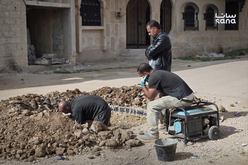 انتهاء تأهيل شبكة مياه معربة بدرعا لضمان عدالة التوزيع وتقليل الفاقد المائي